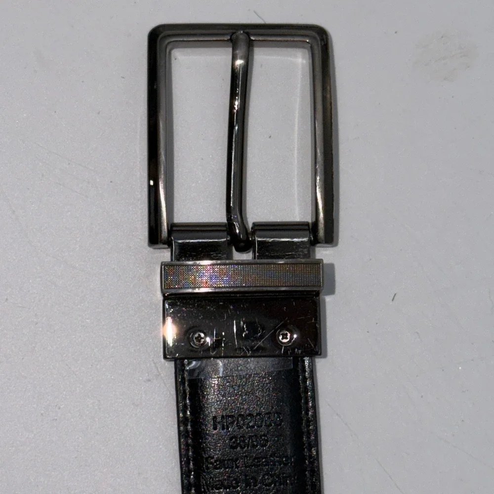 Perry Ellis Reversible Faux Leather Belt Black Brown Business Casual‎ Classic